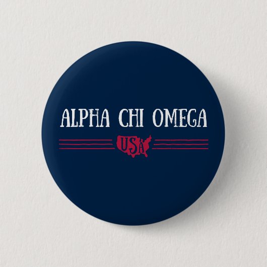 Alpha Chi Omega - Verenigde Staten Ronde Button 5,7 Cm (Voorkant)