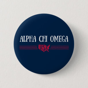 Alpha Chi Omega - Verenigde Staten Ronde Button 5,7 Cm