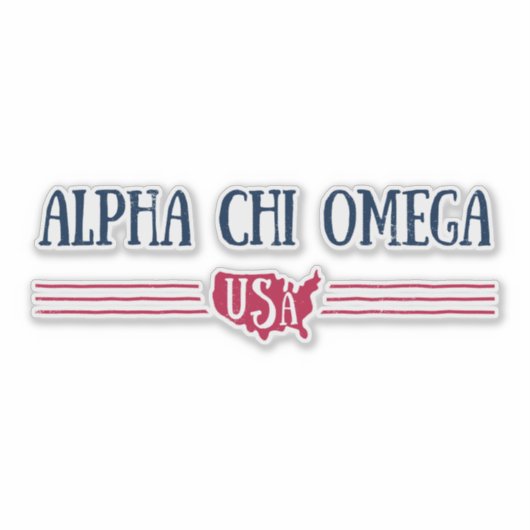 Alpha Chi Omega - Verenigde Staten Sticker (Voorkant)