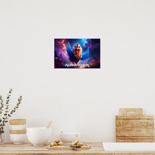 ALPHA CHICK leuk poster (Keuken)