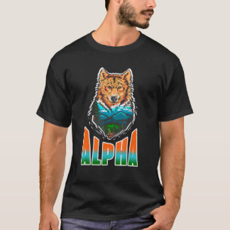 ALPHA Cool Geweldige Wolf Cadeau T-shirt