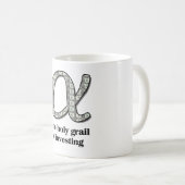 Alpha - de heilige graal van het investeren koffiemok (Voorkant rechts)