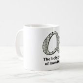 Alpha - de heilige graal van het investeren koffiemok (Voorkant links)
