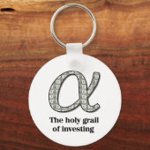 Alpha - de heilige graal van het investeren sleutelhanger (Voorkant)