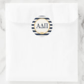 Alpha Delta Pi Ronde Sticker (Tas)