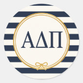 Alpha Delta Pi Ronde Sticker (Voorkant)