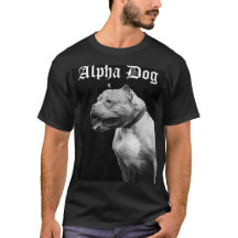 Alpha Dog Pit Bull Mannen Tee Shirt