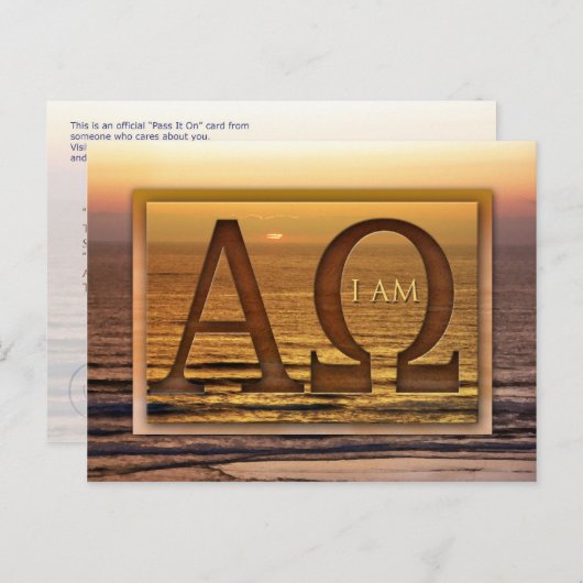 Alpha en Omega Briefkaart (Voorkant / Achterkant)