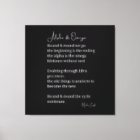 Alpha en omega gedicht canvas kunst muur decor