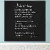 Alpha en omega gedicht canvas kunst muur decor (Insitu (Houten vloer))