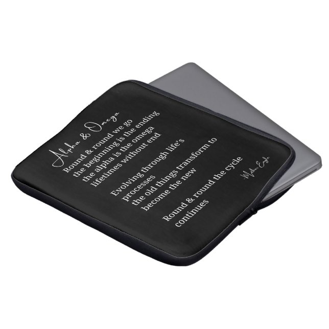 Alpha en omega gedicht muur kunst instant laptop sleeve (Voorkant top)