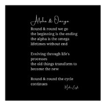 Alpha en omega gedicht muur kunst instant