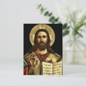 Alpha en Omega Jesus Briefkaart (Staand voorkant)