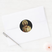 Alpha en Omega Jesus Ronde Sticker (Envelop)
