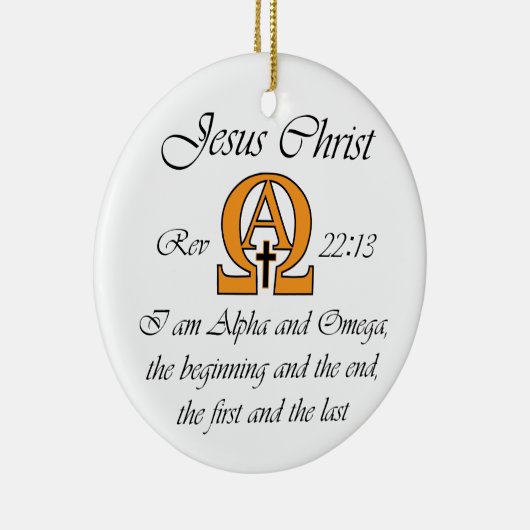 Alpha en Omega Keramisch Ornament (Rechts)