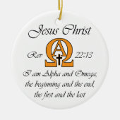 Alpha en Omega Keramisch Ornament (Voorkant)