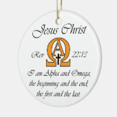 Alpha en Omega Keramisch Ornament (Links)