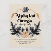 Alpha en Omega | Namen van de goddelijke Devotione Briefkaart (Voorkant)