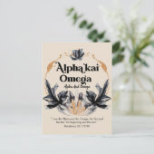 Alpha en Omega | Namen van de goddelijke Devotione Briefkaart (Staand voorkant)