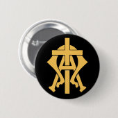 Alpha en Omega Ronde Button 5,7 Cm (Voorkant /achterkant)