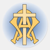 Alpha- en Omega Ronde Sticker (Voorkant)