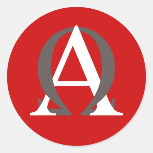 Alpha- en Omega Sticker (Voorkant)