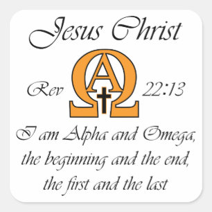 Alpha en Omega Vierkante Sticker