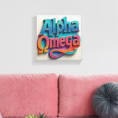 Alpha en Omega Wall Art Air ontwerp Canvas Afdruk (Insitu (Woonkamer))