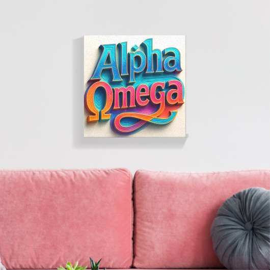 Alpha en Omega Wall Art Air ontwerp Canvas Afdruk (Insitu (Woonkamer))