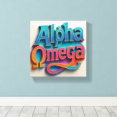 Alpha en Omega Wall Art Air ontwerp Canvas Afdruk (Insitu (Houten vloer))