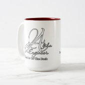 Alpha Engineer Tweekleurige Koffiemok (Voorkant links)