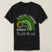 Alpha Gal Syndrom shirts sunflower rainbow awarene (Design voorkant)