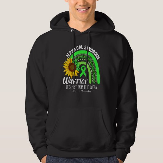 Alpha Gal Syndrom Sunflower Rainbow Awareness Hoodie (Voorkant)