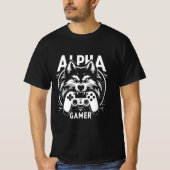 Alpha Gamer Wolf Controller  T-shirt (Voorkant)