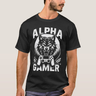 Alpha Gamer Wolf - Dominante Gaming T-shirt
