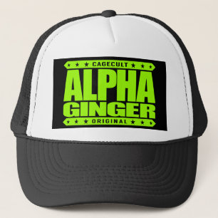 ALPHA GINGER - Een Rood-Geharreld Bleek Warrior, L Trucker Pet