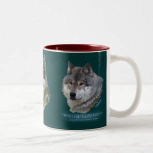 Alpha Gray Wolf Collectie Tweekleurige Koffiemok