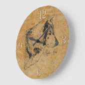 Alpha Gray Wolf Wildlife Portret Art Grote Klok (Hoek)