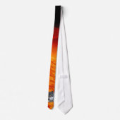 Alpha Grey Wolf & Flaming Sun Wildlife Stropdas (Achterkant)