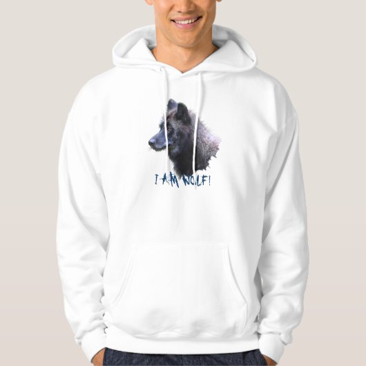 ALPHA GREY WOLF HEAD Wildlife Hoodie (Voorkant)