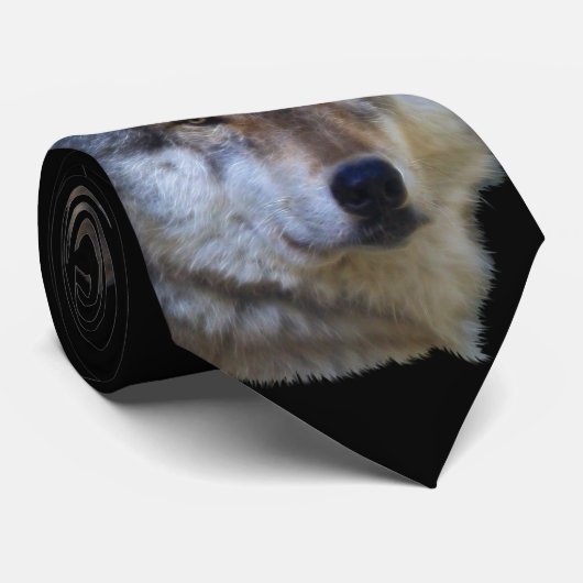 Alpha Grey Wolf Necktie Collectie Stropdas (Opgerold)