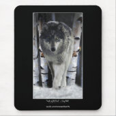 ALPHA GREY WOLF Wildlife Supporter Mousepad Muismat (Voorkant)
