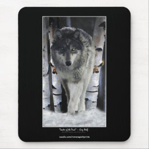 ALPHA GREY WOLF Wildlife Supporter Mousepad Muismat