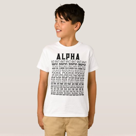 ALPHA GYATT SIGMA T-SHIRT VOOR KINDEREN (Voorkant volledig)