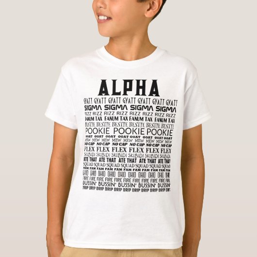 ALPHA GYATT SIGMA T-SHIRT VOOR KINDEREN (Voorkant)