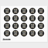 Alpha in de straten kitten grappige weerwolf wolf  ronde sticker (Vel)
