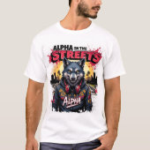 Alpha in de straten T-shirt ontwerp (Voorkant)