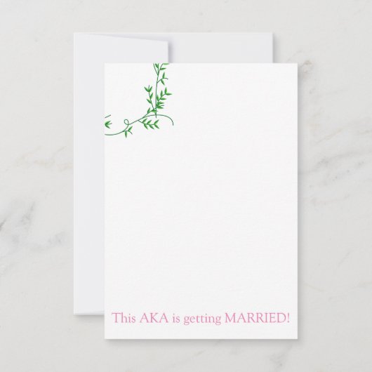 Alpha Kappa Alpha - sparen de Uitnodiging van de D (Achterkant)