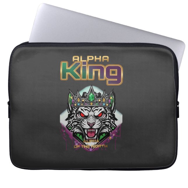 Alpha king motivatie  laptop sleeve (Voorkant)