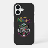 Alpha king motivational iPhone 16 hoesje (Achterkant)